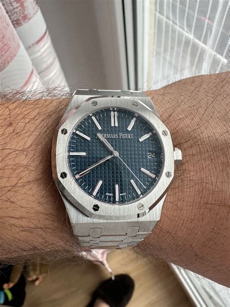 audemars piguet 15510st blue|Audemars Piguet 15500 retail price.